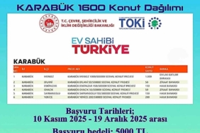 Karabük’te 1600 konut için başvurular 10 Kasım’da başlıyor