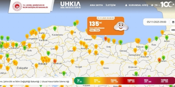 Karadeniz’in en kirli havası Ünye’de ölçüldü