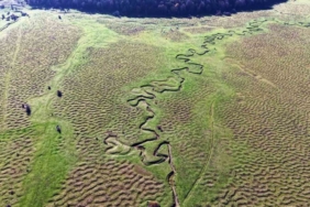 Karagöl Yaylası’nın eşsiz menderesleri havadan görüntülendi
