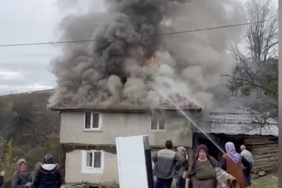 Kastamonu’da çıkan ev yangını söndürüldü