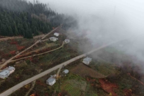 Kastamonu’da Yaralıgöz geçidinde sis nedeniyle görüş mesafesi düştü