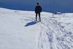 Kayak merkezi olmayan Giresun’da kayak sezonu Eğribel’de açıldı