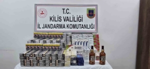 Kilis’te yol kontrolünde kaçak sigara ve alkol ele geçirildi