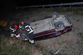 Kırıkkale’de otomobil takla attı: 1 yaralı