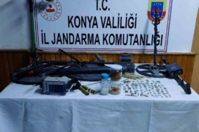 Konya’da jandarma ekiplerinden tarihi eser operasyonu