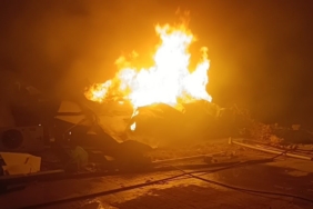 Malatya’da şantiyede yangın