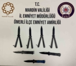 Mardin’de seyyar satıcıda kelebek ve sustalı bıçak yakalandı