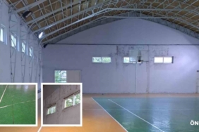 Marmaris Ortaokulu’nun spor salonu yenilendi