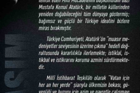 MİT Başkanı Kalın’dan 10 Kasım Atatürk’ü Anma Günü mesajı: "Başkomutan Gazi Mustafa Kemal Atatürk, bağımsız ve güçlü bir Türkiye idealini bizlere miras bırakmıştır"
