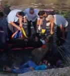 Motosiklet sulama kanalına düştü: 2 yaralı