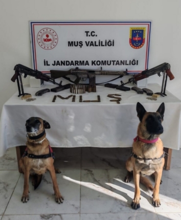 Muş’ta ruhsatsız 3 uzun namlulu silah ele geçirildi