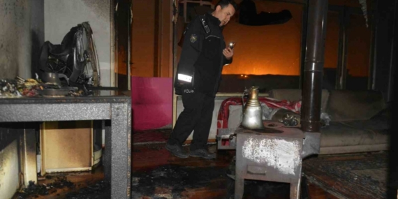 Ordu’da sobadan çıkan yangında anne ve oğlu yaralandı