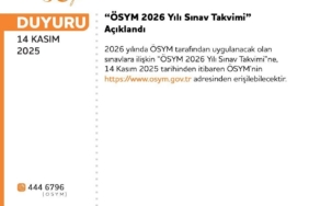ÖSYM sınav takvimi açıklandı