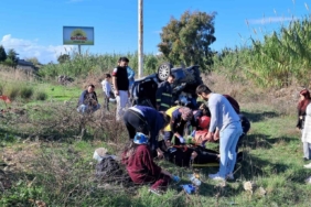 Otomobil şarampole yuvarlandı: 3 yaralı