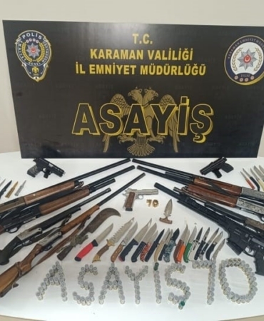 Polisin uygulamalarında tarihi eser ve ruhsatsız silahlar ele geçirildi: 8 tutuklama