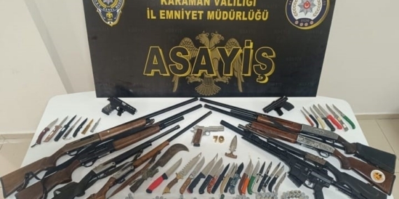 Polisin uygulamalarında tarihi eser ve ruhsatsız silahlar ele geçirildi: 8 tutuklama