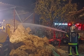 Samanlık yangını korkuya neden oldu