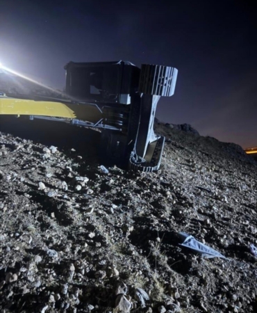 Siirt’te ekskavatör devrilmesi sonucu operatör ağır yaralandı