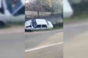 Sinop’ta otomobil su kanalına düştü: 1 yaralı