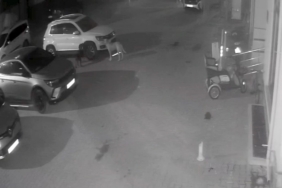 Sokak köpekleri park halindeki aracı parçaladı: O anlar kamerada