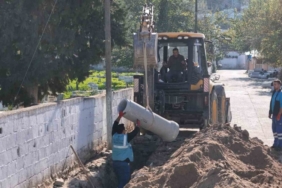 Söke’de yağmur suyu hattı çalışmaları sürüyor