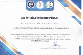 SUBÜ akademisyenlerine en iyi bildiri ödülü