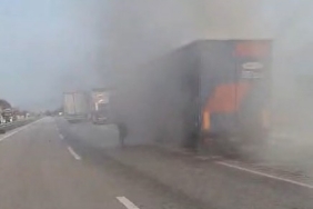 Tokat’ta tır sürücüsünün hızlı müdahalesi muhtemel faciayı önledi