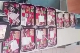 Yemek tepsisindeki cep telefonunu böyle çaldı