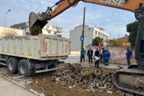 Yenipazar’da yol çalışmaları hızlandı