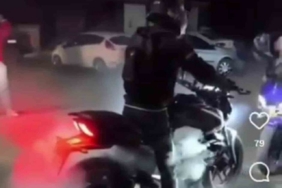 ‘Yoksul semtin çocuklarıyız’ diyerek lastik yakıp, video paylaşan motosikletliye 19 bin TL ceza