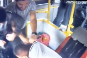 Yolcu ile tartışan halk otobüsü şoförüne meydan dayağı