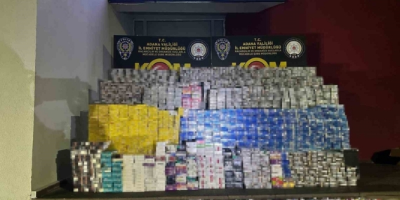 Adana’da 16 bin paket kaçak sigara ele geçirildi