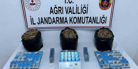 Ağrı’da kaçak sigara ve safran tohumu ele geçirildi