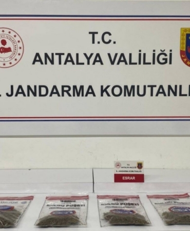 Alanya’da jandarmadan uyuşturucu operasyonu