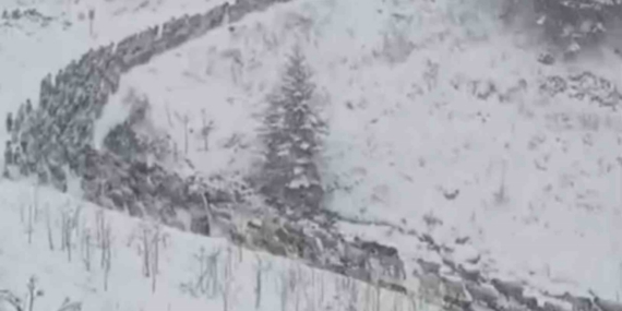 Anzer Yaylası’na kar yağdı, her yer beyaza büründü