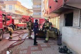 Apartman dairesinde yangın