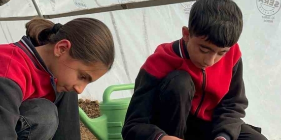 Arıcak’ta minik eller toprakla buluştu