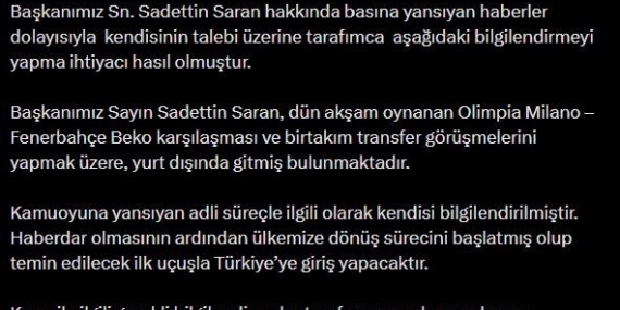 Avukat Ali Alper Alpoğlu’ndan Başkan Saran açıklaması