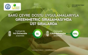 BARÜ çevre dostu uygulamalarıyla GreenMetric sıralamasında üst sıralarda