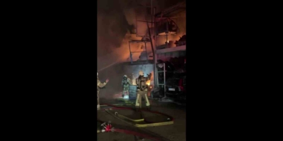 Başakşehir Atatürk Oto Sanayi  Sitesi’nde çıkan yangında 1 kişi hayatını kaybetti