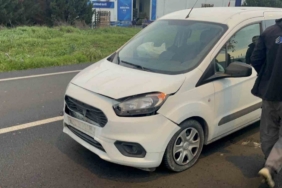 Başıboş köpeğe çarpan aracın sürücüsü yaraladı