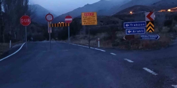 Bayburt’ta bazı köy yolları ve geçitler yoğun kar nedeniyle ulaşıma kapatıldı