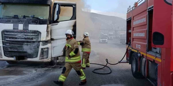Belen’de tır yangını