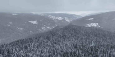 Beyaza bürünen Ilgaz Dağı havadan görüntülendi