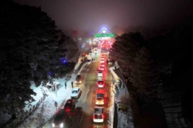 Beyaza bürünen Uludağ’da jandarmadan sıkı denetim