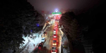 Beyaza bürünen Uludağ’da jandarmadan sıkı denetim