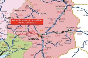 Bingöl-Elazığ yolu tır trafiğine kapatıldı