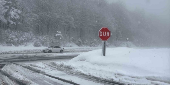 Bolu Dağı’nda kar yağışı yeniden başladı
