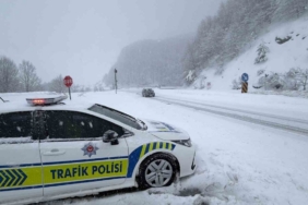 Bolu Dağı’nda yoğun kar yağışı