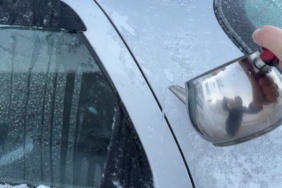 Bolu eksi 16 dereceyle buz kesti, araçların kapıları dondu